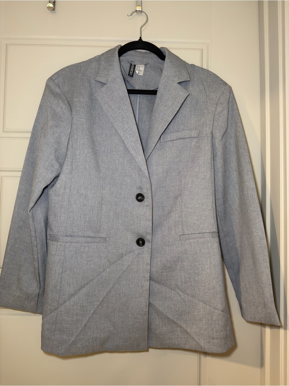 Light Gray Women's Blazer Jacket - Casual Tailored Coat